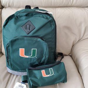 University of Miami Backpack and Supply Case